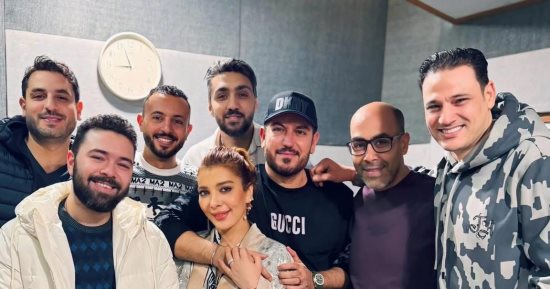 أصالة فى كواليس تسجيل أغنية مع الشاعر عليم والملحن إسلام رفعت.. صور