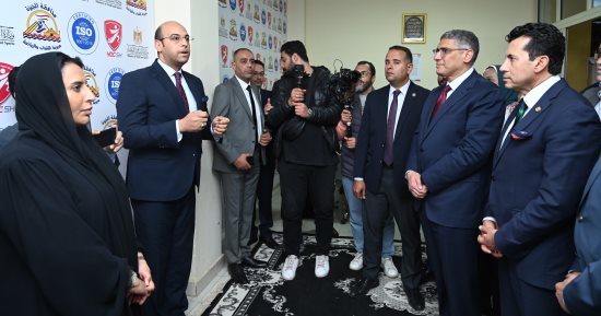 أشرف صبحي يتسلم شهادة الأيزو لمركز التنمية الشبابية بالشيخ زايد ويفتتح وحدة الجودة
