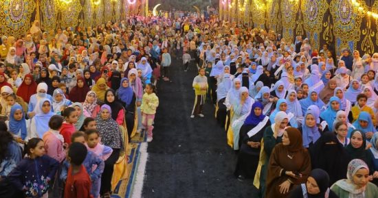 مؤسسة صناع الخير عضو التحالف الوطنى تكرم حافظات القرآن الكريم فى احتفالية رمضانية بالبدرشين