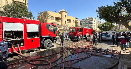 حريق هائل بمصنع حلويات فى المنصورة