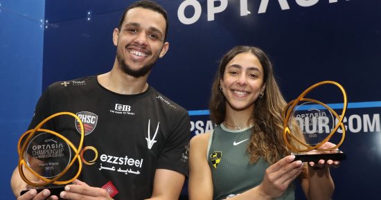18 مصرياً يستعدون للمشاركة فى بطولة أوبتاسيا للاسكواش