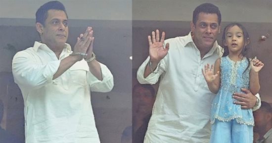 سلمان خان يحتفل بعيد الفطر مع جمهوره من خلف زجاج مضاد للرصاص.. فيديو