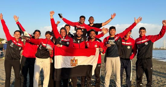مصر تحصد 4 ميداليات فى البطولة الدولية للتجديف الشاطئى بقبرص