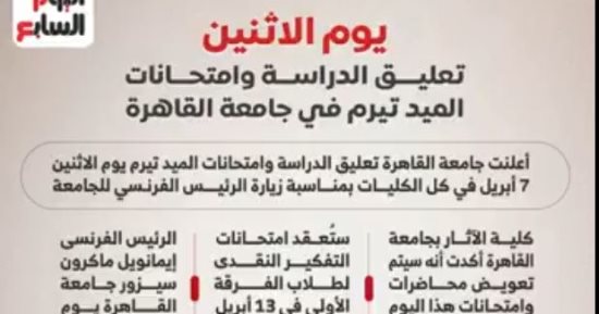 تفاصيل تأجيل الدراسة وامتحانات الميد تيرم بجامعة القاهرة غدا.. فيديو