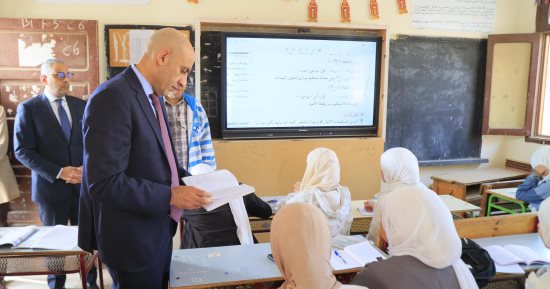وزير التعليم خلال جولة بالمنوفية يشيد بانصباط الدراسة بمدارس إدارة الباجور