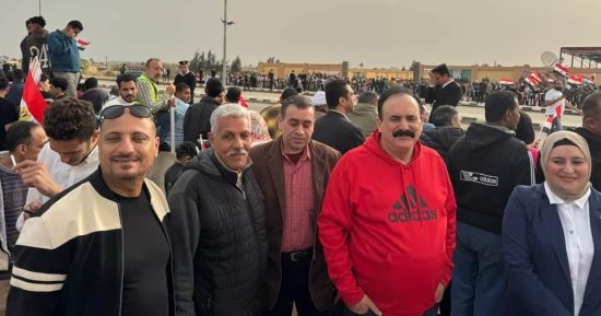 أبناء دمياط يحتشدون في رفح دعمًا لفلسطين وتأييدًا لمواقف الدولة المصرية