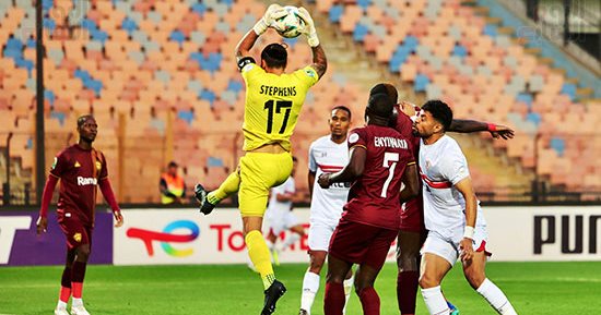 استمرار التعادل السلبى بين الزمالك وستيلينبوش بعد 60 دقيقة