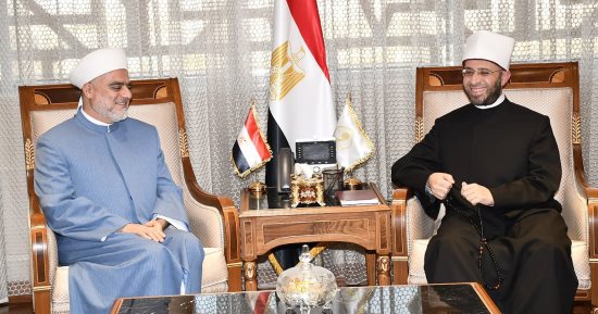 وزير الأوقاف يستقبل مدير البحوث والإرشاد بإقليم كردستان العراق