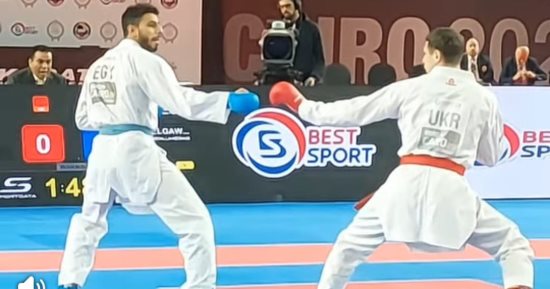 عبد الله هشام يتوج بذهبية الدورى العالمى للكاراتيه