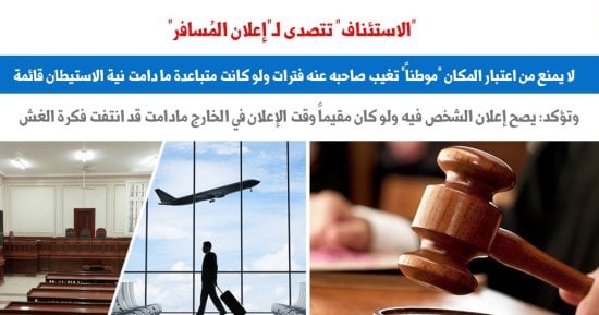 "الاستئناف" تتصدى لـ"إعلان المُسافر" فى قضايا الأسرة.. نقلا عن برلماني