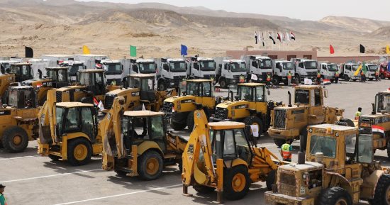 اصطفاف 207 معدات ثقيلة بجنوب سيناء استعدادا للطوارئ وموسم السيول