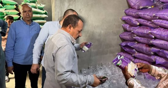 ضبط 16 طن سكر وأرز مجهولة المصدر بالشرقية