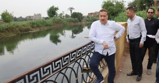 محافظ المنوفية يتفقد رفع كفاءة كوبرى الباجور العلوى وتطوير وتشجير مدخل الباجور