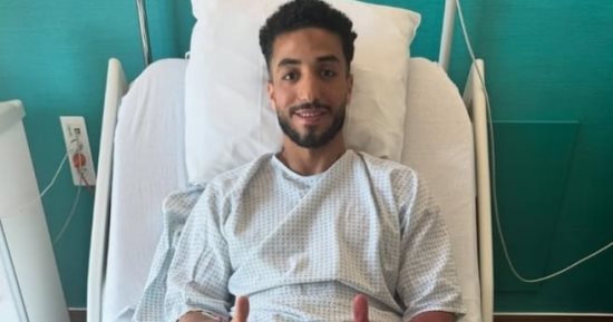 نيس يدعم عبد المنعم بعد جراحة الرباط الصليبى: عد إلينا قريبا يا محمد