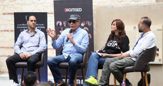 محمود حميدة وبشرى بمهرجان الإسكندرية: حفظ الأرشيف السينمائى مسؤولية وطنية