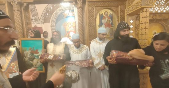 دير مارجرجس بالرزيقات يشهد فعاليات قداس وعشية عيد استشهاد مارجرجس الرومانى