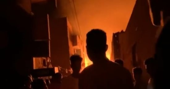 حريق داخل كنيسة مارجرجس بمدينة قفط فى قنا