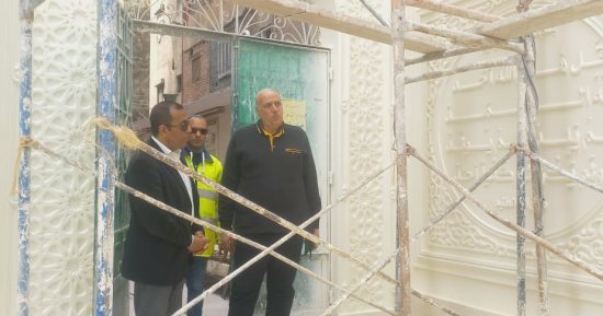 شاهد أعمال الصيانة والترميم بضريح الشيخ الشعراوى فى ميت غمر بالدقهلية