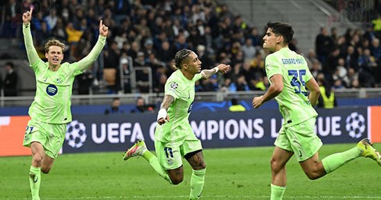 الإنتر ضد برشلونة.. البارسا يتقدم 3-2 عبر رافينيا فى وقت قاتل "فيديو" وصور 