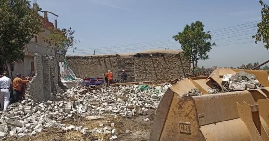 إزالة 9 حالات تعدى على 680 متر مبانى و12 فدانا أراضى زراعية بالشرقية