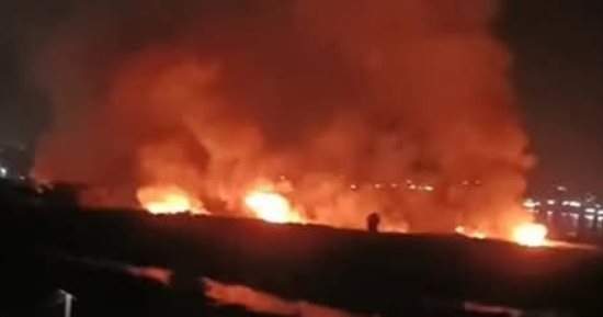 السيطرة على حريق مخلفات بكورنيش النيل فى حلوان 