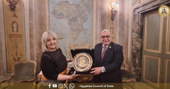 مجلس الدولة يوقع مذكرة تفاهم مع معهد "اليونيدروا" فى روما