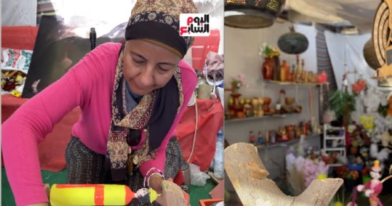 "إبداع بلا حدود".. شاهد ما صنعوه من جذوع الأشجار فى معرض الزهور.. فيديو