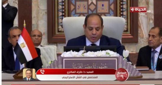 طارق العكارى: الرئيس السيسى قال فى كلمة بغداد ما لا يقدر على قوله إلا الشجعان