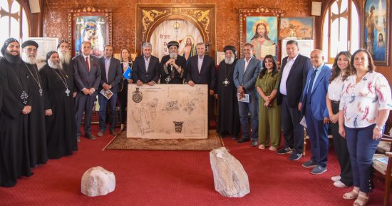 تفاصيل جولة البابا تواضروس ووزير السياحة لموقع أبو مينا الأثري ودير مارمينا بالإسكندرية