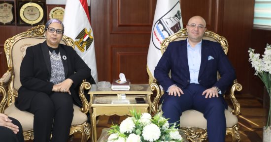 محافظ بنى سويف يستقبل المستشارة أمل عمّار رئيس المجلس القومي للمرأة