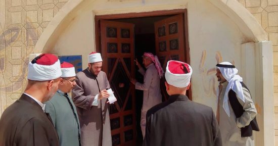 مدير أوقاف شمال سيناء يتفقد مساجد القسيمة ويفتتح مسجد الفاروق بتجمع الهواشلة