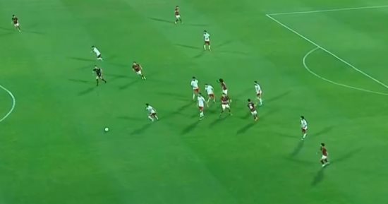 سيراميكا يتقدم على حرس الحدود بلدغة رجب نبيل في الوقت الضائع للشوط الأول