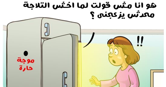 ارتفاع درجات الحرارة في كاريكاتير اليوم السابع