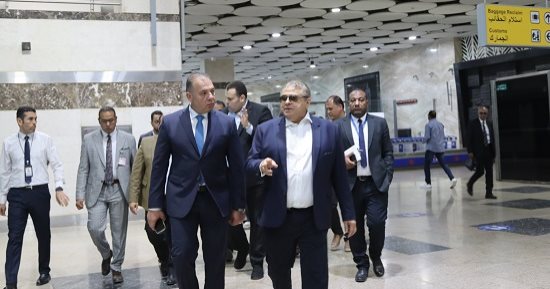 جولة تفقدية للجنة العليا للتفتيش الأمنى والبيئى بمطار سفنكس الدولى