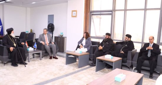 محافظ دمياط يستقبل وفد الكنيسة لتلقى التهنئة بمناسبة حلول عيد الأضحى