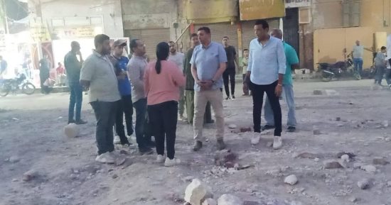 انهيار جزئى لسور عقار قديم غير مأهول بالسكان فى المنيا دون خسائر