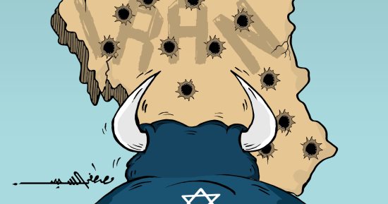 إسرائيل تهاجم إيران.. كاريكاتير اليوم السابع