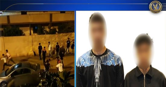 ضبط المتهمين بالتشاجر بالقاهرة بسبب ركن سيارة ..فيديو  