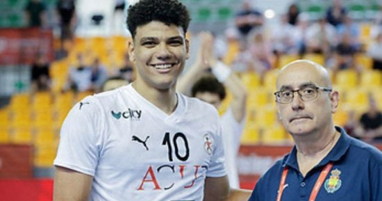 محمد عماد أوكا أفضل لاعب فى مباراة شباب اليد أمام إسبانيا فى بطولة العالم 