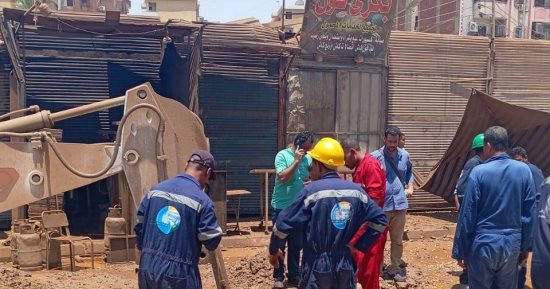احتواء تسريب غاز طبيعى بمنطقة السيل الجديد فى أسوان