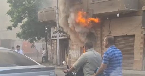 السيطرة على حريق محل فى منطقة الزيتون        