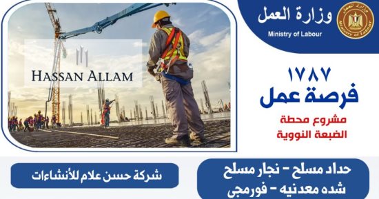 وزير العمل: 1787 فرصة عمل بمشروع محطة الضبعة النووية