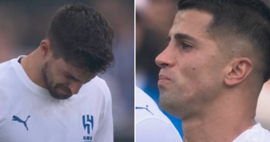 فلومينينسي ضد الهلال.. بكاء ثنائي الزعيم حزنا على وفاة ديوجو جوتا (فيديو) وصور