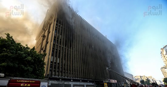 وزارة الصحة: 21 مصابا فى حادث حريق سنترال رمسيس ولا وفيات حتى الآن