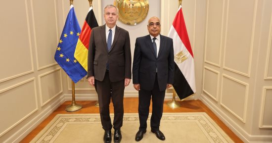 وزير العدل يستقبل السفير الألمانى بالقاهرة