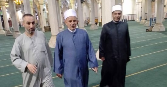 وكيل وزارة الأوقاف يتفقد مسجد سيدى إبراهيم الدسوقى لافتتاح ساحته غدا