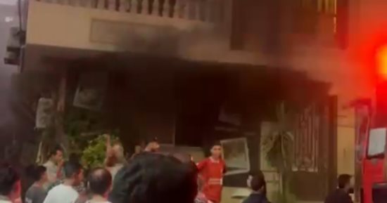تفاصيل السيطرة على حريق التهم عقارا سكنيا فى شارع عباس العقاد بمدينة نصر