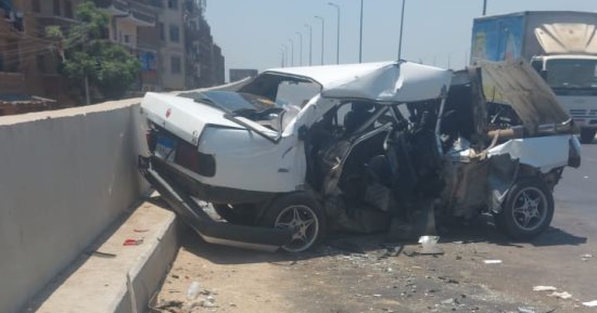 مصرع شخصين فى حادث تصادم بقنا