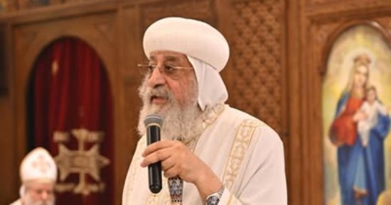 البابا تواضروس يصلي قداس ذكرى أسقف سيناء باليوبيل الفضى لرحيله