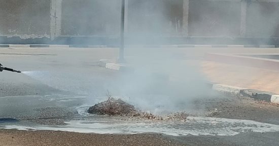 مياه الأقصر تنفذ خطة تدريب عملى على سيناريو وتجربة إطفاء حريق بمدينة أرمنت.. صور